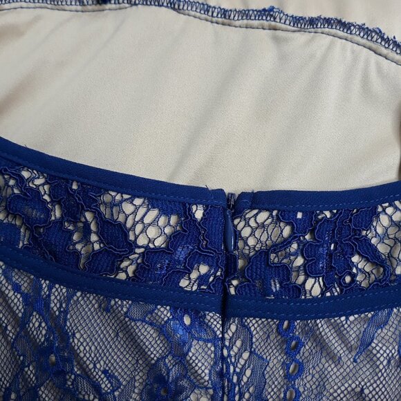 ASOS Truly You Dress Cut-out Lace Maxi Blue Plus Size 22 NWT - Picture 10 of 16